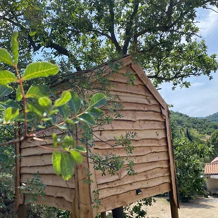 Camping Caramany, Lac A Proximite - Cabanes Perchees - Mobil-Homes - Emplacements Nus Pour Camping-Cars, Tentes, Caravanes Room photo